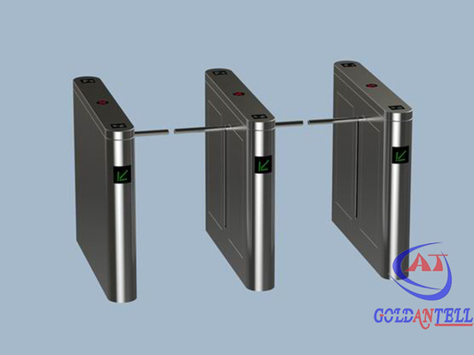 Office Entrance Stainless Steel Drop Arm RFID Turnstile With 600mm Passage Width