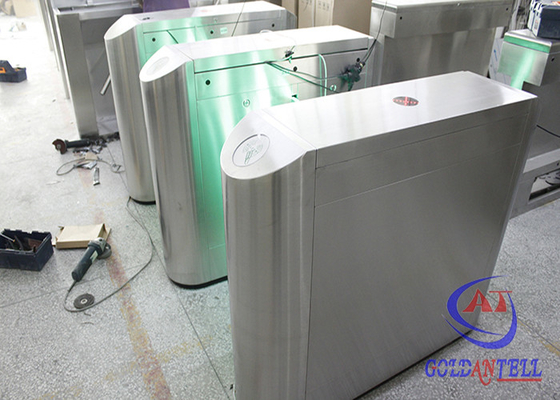 Stainless Steel Retractable Flap Barrier Gate , Bi - directional Multi Access Control Turnstiles