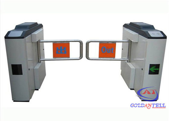 RFID Biometric Controlled Access Turnstiles With Self-checking Alarm , Swing Barrier