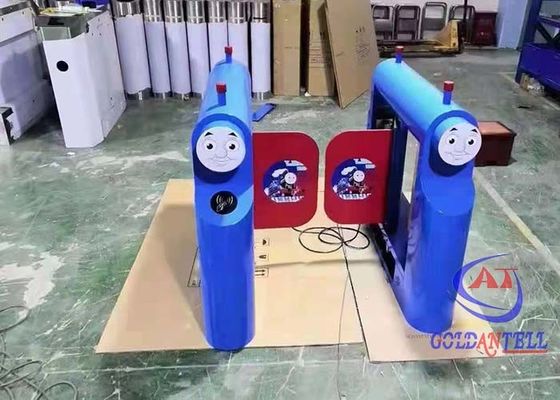 kindergarten Swing Barrier Gate 600 - 900mm Passage width bi direction adjustable