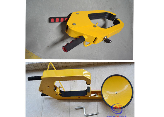 Parking A 3 Steel Material car tire locks , professional keep it wheel clamp