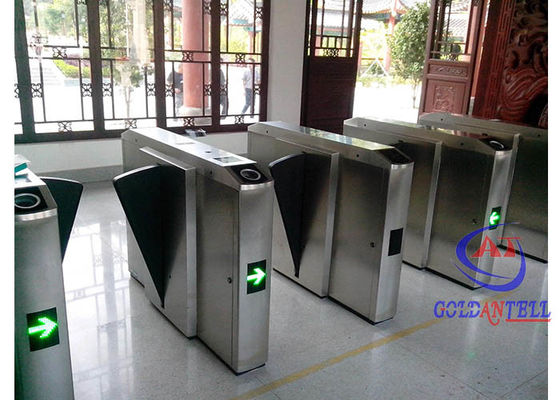 Automatic Pedestrian Speed Gate Double Swing Flap Barrier Gate For Metro Station