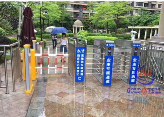High End Double Channel Access Control Turnstile Gate Full Height Turnstile For Outdoor
