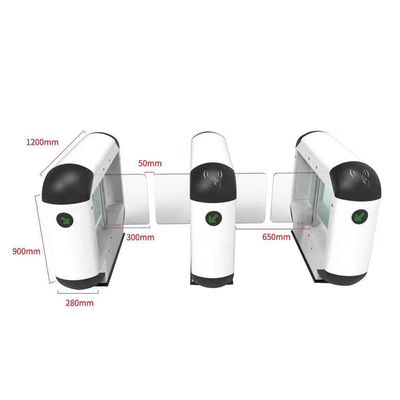 Biometric Swing Barrier Gate 0.6s Speed 40 Persons/Min