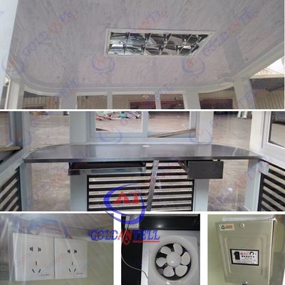 320KG to 550KG Gross Weight Security Guard Booth in 1500x2400mm or Customized Size Steel Aluminum Wood Composite Panels