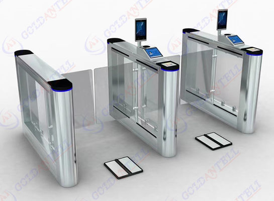 Security Turnstile Gate with 1400x120x1000mm Dimension 55-130CM Lane Width and AC 110~240V Power Supply