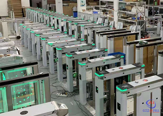 Stainless Steel Rectangular Security Turnstile Gate Bi Directional For Indoor / Outdoor