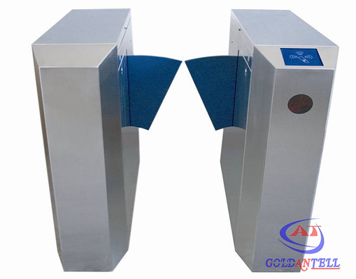 Waist Height Stainless Steel Bidirectional Flap Barrier Gate , RFID Car Automatic Flap Barrier