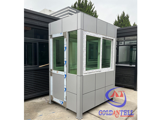 Gian hàng an ninh ngoài trời di động có thể di chuyển được với ổ cắm quạt để bàn làm việc bằng đèn ống