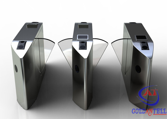 Cổng rào chắn lật hoàn toàn tự động với thẻ đọc / nhận dạng vân tay cho lối vào phòng tập thể dục / câu lạc bộ
