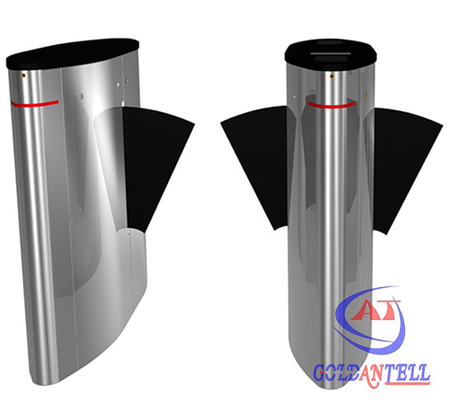 Vào Thẻ RFID Thoát / Dấu vân tay / ESD Tester Flap Barrier Hệ thống điều khiển tự động cửa quay