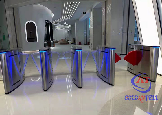 Cửa sổ kiểm soát ra vào văn phòng Cửa quay 60cm Chiều rộng lối đi Rào chắn tấm chắn Cửa quay