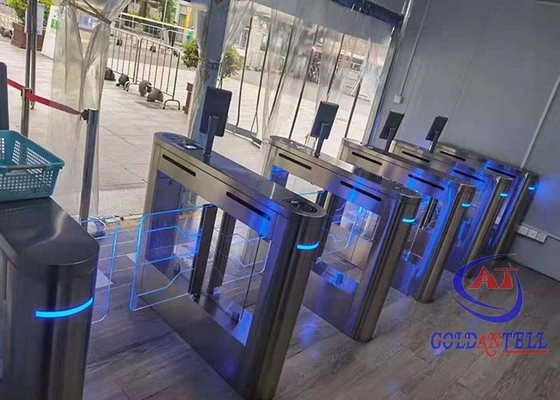 Độ ồn thấp Nhận dạng khuôn mặt quang học Cửa quay Cổng rào chắn chống va đập tốc độ cao
