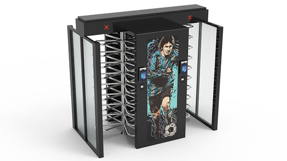 Thẻ RFID Mã QR Dấu vân tay trên khuôn mặt Chiều cao đầy đủ Cửa quay dành cho Sân vận động Ngoài trời IP62