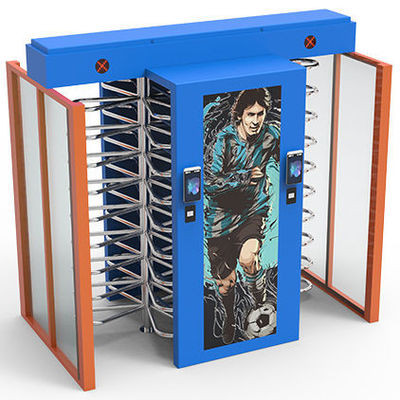 RFID Card QR Code Fingerprint Facial Full Height Turnstiles For Stadium Outdoor IP62