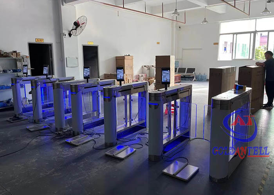 Độ ồn thấp TCP IP Flap Gate Gate Turnstile Điều khiển truy cập đa chức năng