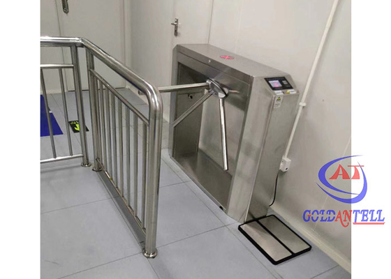 Hệ thống cổng xoay nửa cao ESD Bán tự động SUS304 Chống thấm nước