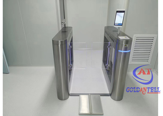 Chống nhảy nhận dạng khuôn mặt Phòng tập thể dục có tốc độ cao Cổng rào chắn bằng kính xoay