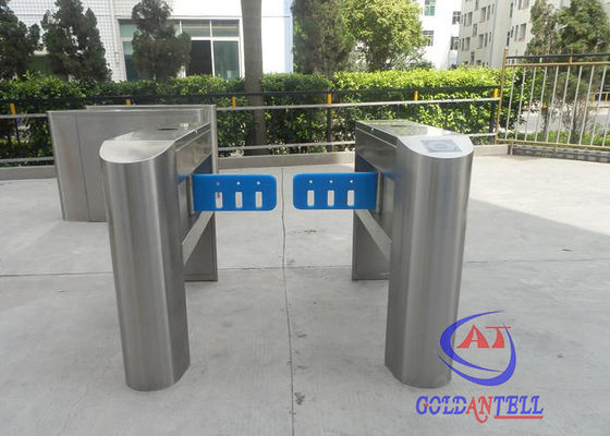 Waist height automatic Station Swing Gate Turnstile , Swing Gate Turnstile