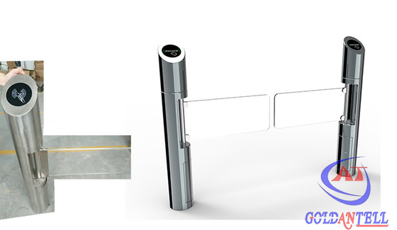 Chiều rộng kính cao cấp 900 mm Cổng rào chắn xoay có đầu đọc thẻ