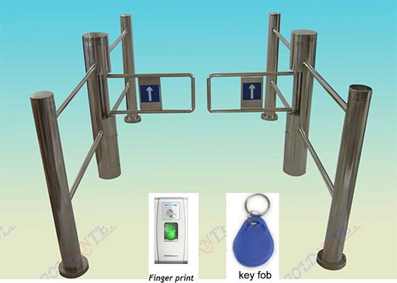 Kiểm soát ra vào cửa dành cho người đi bộ Cổng rào cản Swing với giao diện RFID
