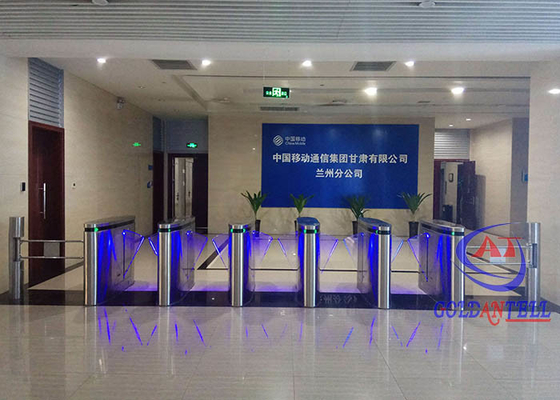 Cổng rào cản cánh tay hoàn toàn tự động Bi Directional Acrylic Arm Access Control Turnstile