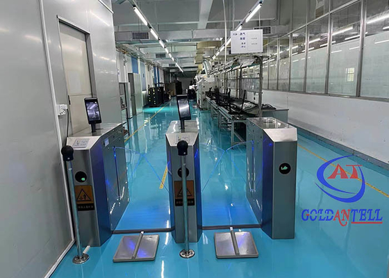 Kiểm soát truy cập lối vào ngoài trời bằng kim loại quay vòng an ninh với đầu đọc máy quét mã QR ESD