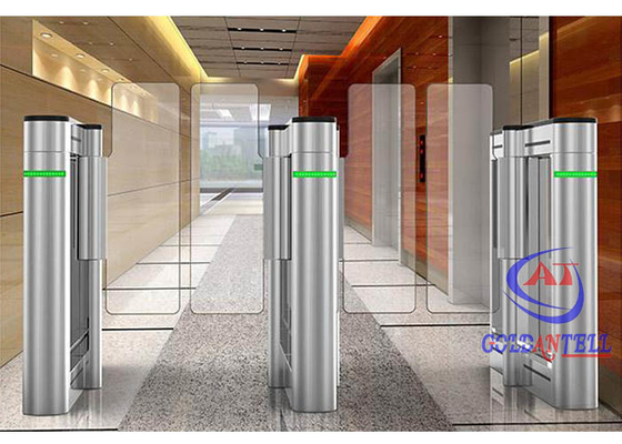 Vách ngăn bằng kính cao Cửa quay quang Bộ điều khiển kênh đôi Cổng rào chắn xoay cho lối ra