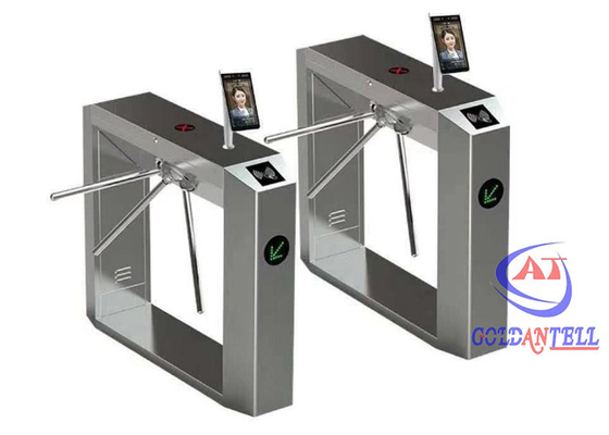 Đầu đọc RFID Cổng bảo mật tự động Máy quét khuôn mặt dành cho người đi bộ 3 cánh tay Eo cao Turnstile