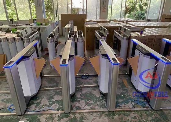Phát hiện nhiệt chống nghiền Zkt Eco Single Lane Flap Barrier cho bể cá