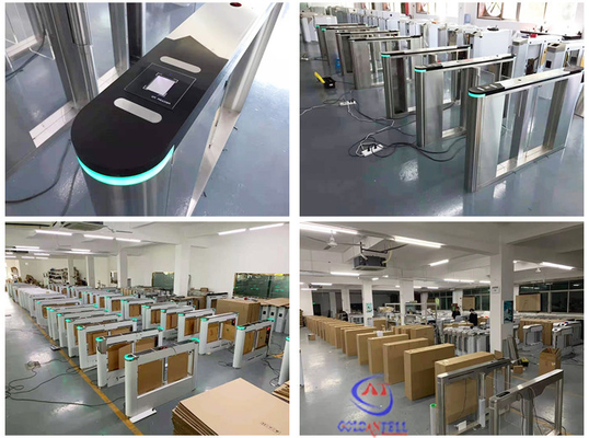 Cổng quay vòng an ninh AC / DC với Kiểm soát truy cập nhận dạng khuôn mặt bằng vân tay RFID