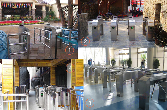 Máy bán vé tự động hoàn toàn bằng thép không gỉ có chân máy quay ba chân cho canime Tây Ban Nha