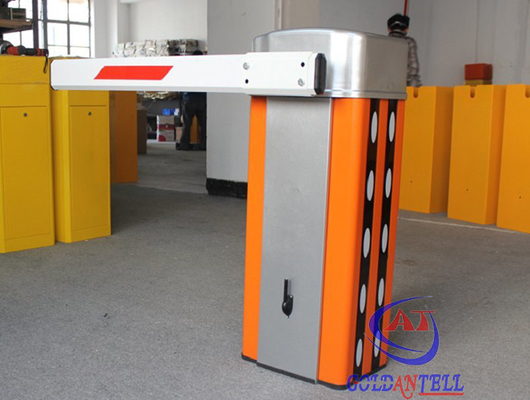 Cổng rào cản bằng thép tùy chỉnh logo bùng nổ, rào chắn bãi đỗ xe an ninh