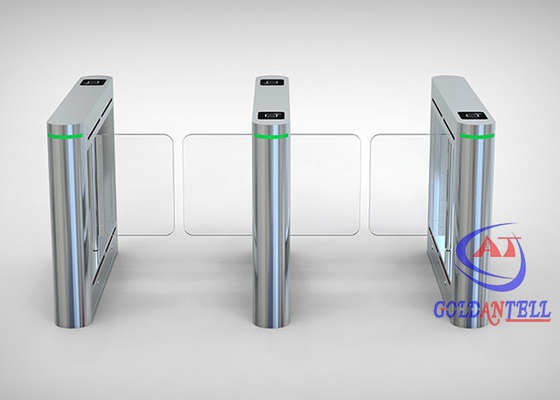 Cổng quay dành cho người đi bộ cánh đôi trong nhà / ngoài trời Chiều rộng 900mm Vật liệu thép không gỉ