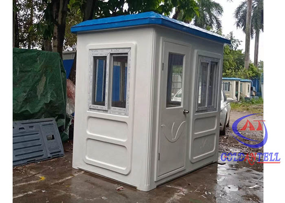 Tải kính Prefabricated Guard House 2 phòng người Dễ dàng đơn giản cài đặt