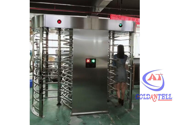 304 Stainless Steel Glass Rotate Full High Turnstile Double Channels Gym Gate Locking System Security Grade (Thiết bị khóa cổng phòng tập thể dục)