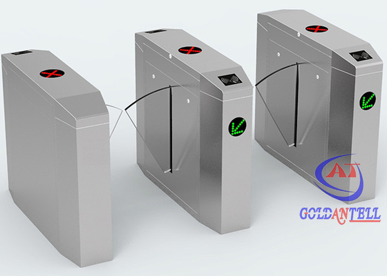 SUS 304 RFID card reader Flap Barrier Gate Access Control Fingerprint Access Control Flap Turntiles (Điều kiểm soát truy cập bằng vân tay)