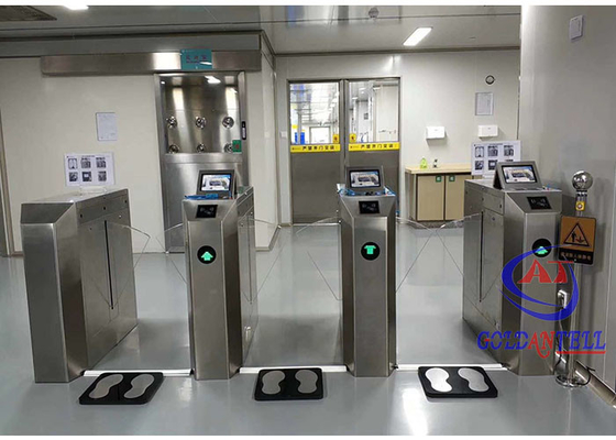 Bi - Hướng Flap Turntile Gate 3 kênh để kiểm soát truy cập an toàn