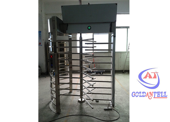304 thép không gỉ Cổng quay chiều cao đầy đủ Cổng đi qua đơn với máy quét mã vạch