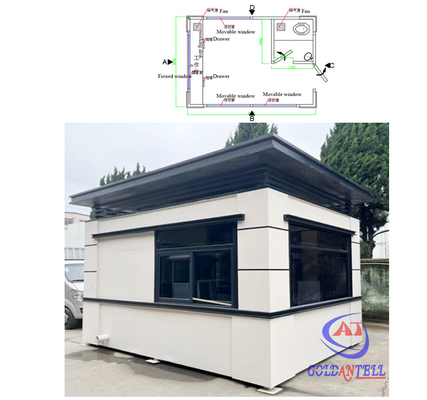 Sức bền Môi trường thân thiện 8.3 Kháng động đất Tùy chọn cửa sổ Toll Booth Với phòng tắm