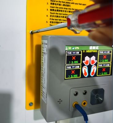 300mA ESD Wrist Strap Footwear Tester with 4.3 Inch LCD Screen for Lab Factory
