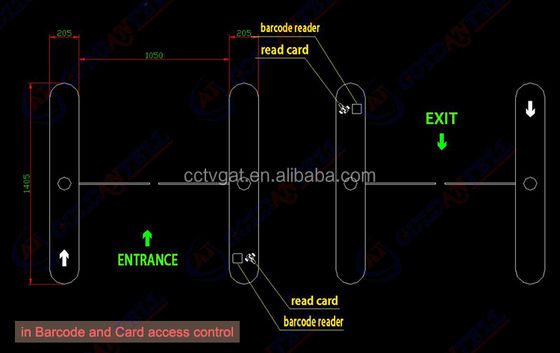 High-Speed Swing Turnstile Gate with 0.6s Sliding Speed IP54 Protection and 35-40 Persons/Minute Flow Rate