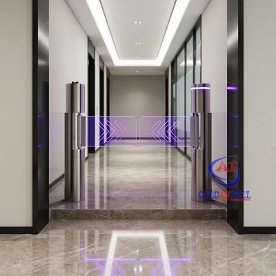 Cổng xoay trụ có thể di dời rộng 900mm, cửa xoay cảm biến, chịu tải cao, RFID QR cho sảnh chờ giao thông CE