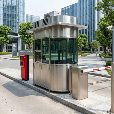 320KG to 550KG Gross Weight Security Guard Booth in 1500x2400mm or Customized Size Steel Aluminum Wood Composite Panels