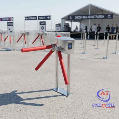Cổng xoay tripod di động không cần lắp đặt, cổng kiểm soát ra vào RFID tiết kiệm chi phí cho sự kiện và công trình tạm thời CE