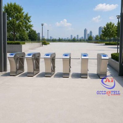 Cổng xoay ba chân chống vân tay không chổi than, bộ đọc RFID kép, kiểm soát ra vào cho Trung tâm thương mại và Không gian làm việc chung, CE