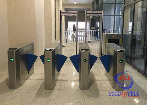 Cổng rào cản an ninh cho người đi bộ không thấm nước IP54 với đầu dò LED RFID tự động