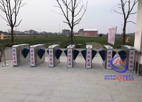 Thoát Hệ thống lối vào cửa quay bằng mặt sinh trắc học Một nửa chiều cao Tourniquet Đầu đọc thẻ RFID