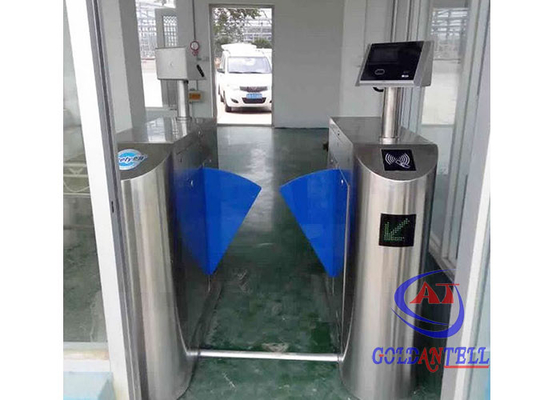 Thanh chắn bằng thép không gỉ tự động lật tốc độ cao Rfid tốc độ cao với đầu đọc vân tay