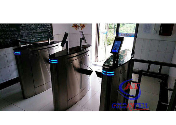Ethernet / WiFi Thermal Scanner Face Recognition Turnstile With Thermal Camera Factory Company Application